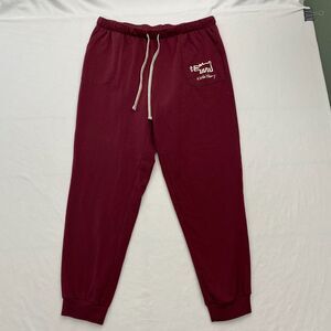 Keith Haring Sweatpants Joggers Pull On Athleisure Mens Large Burgundy Red